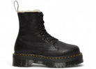 Dr. Martens Jadon Faux Fur Lined Pisa Leather Platform Lace Up Boot Black