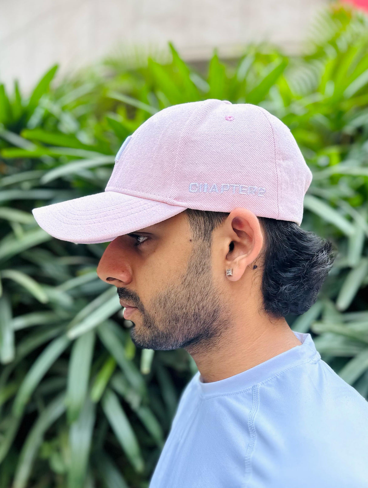 Pink Denim Cap