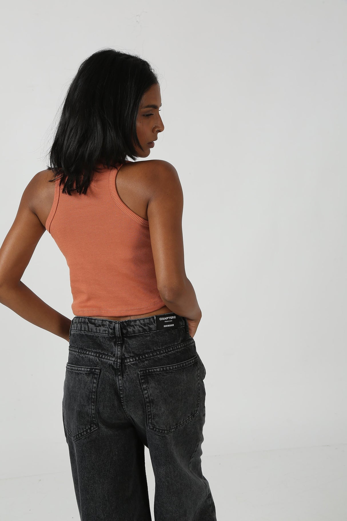 Rust Halter Crop Top