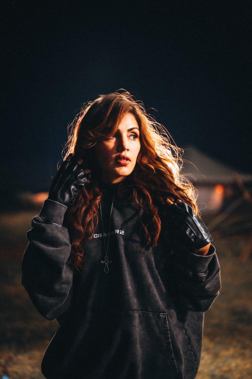 Acid Wash Grey Hoodie