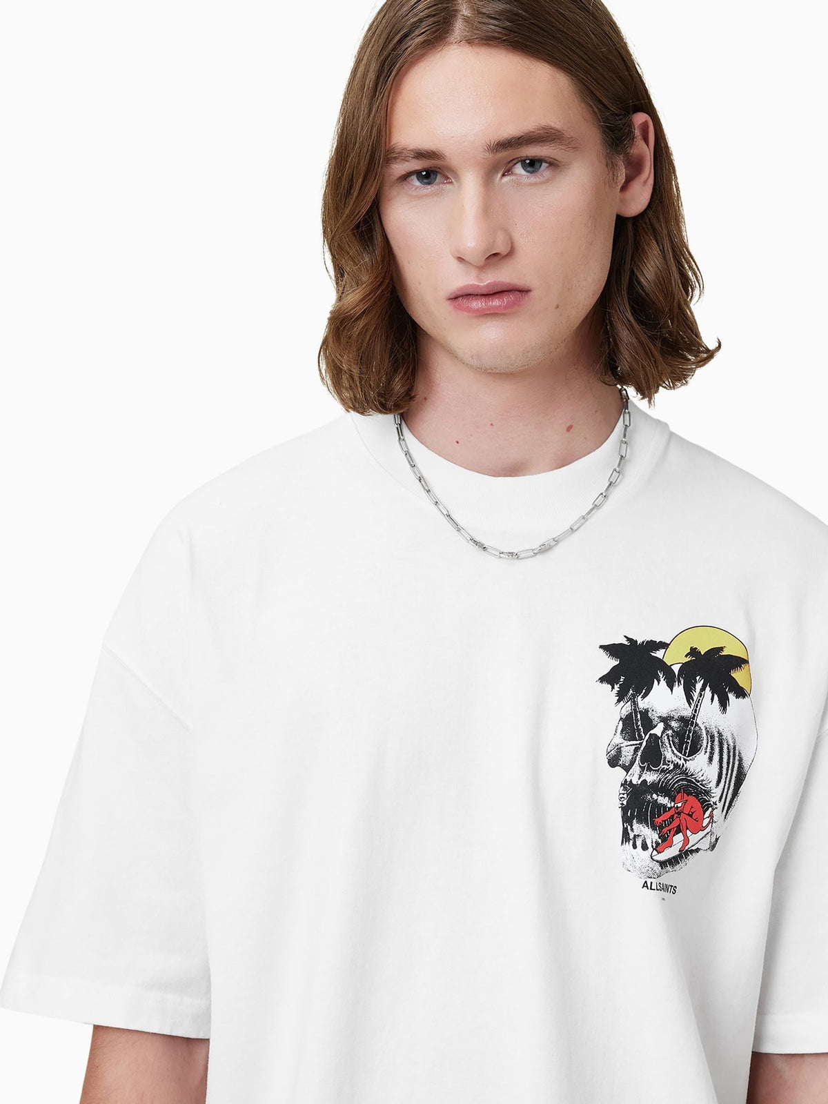 All Saints White Breaker White Short Sleeve T-Shirt