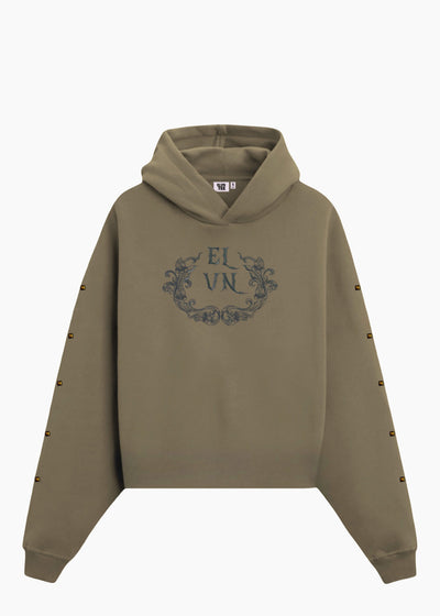 ‘FALLEN GRACE’ CROPPED HOODIE | SAGE GREEN