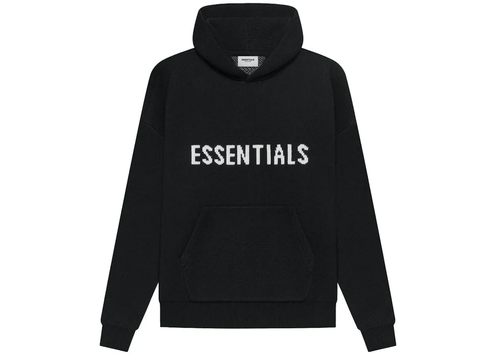 Fear of God Essentials Knit Hoodie 'Black'