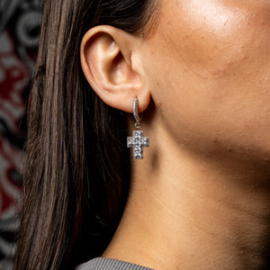 Baguette Cross Earring