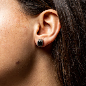 Black Stoned Earring