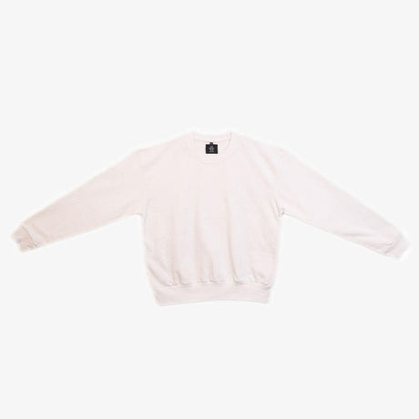 WHITE ALLOVER LOGO OVERSIZED UNISEX SWEATSHIRT - dawntown