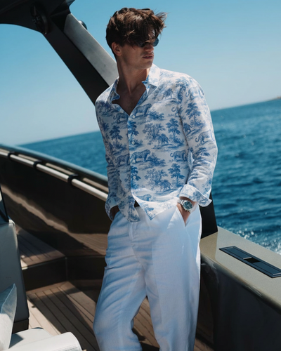 Tiger toile I'MHERE Essential full sleeve shirt