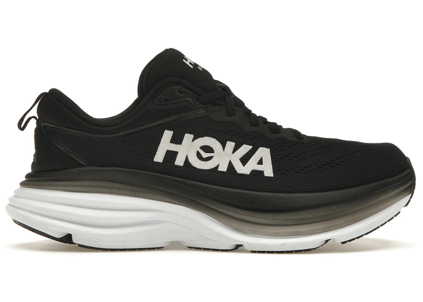 Hoka One One Bondi 8 Black White Womens