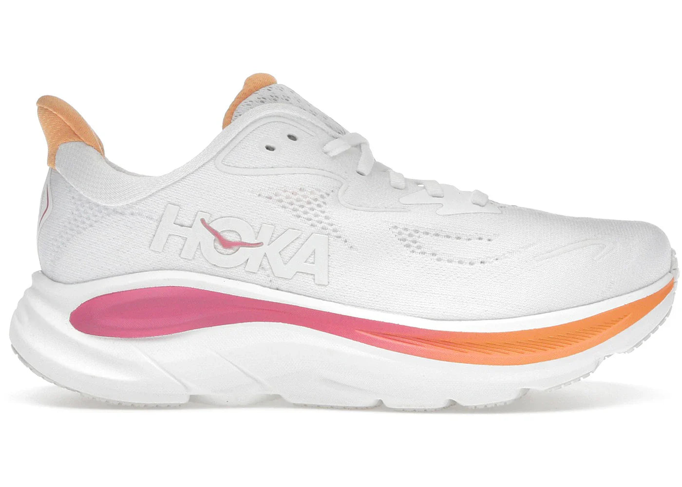 Hoka One One Clifton 10 White Electric Rose Womens