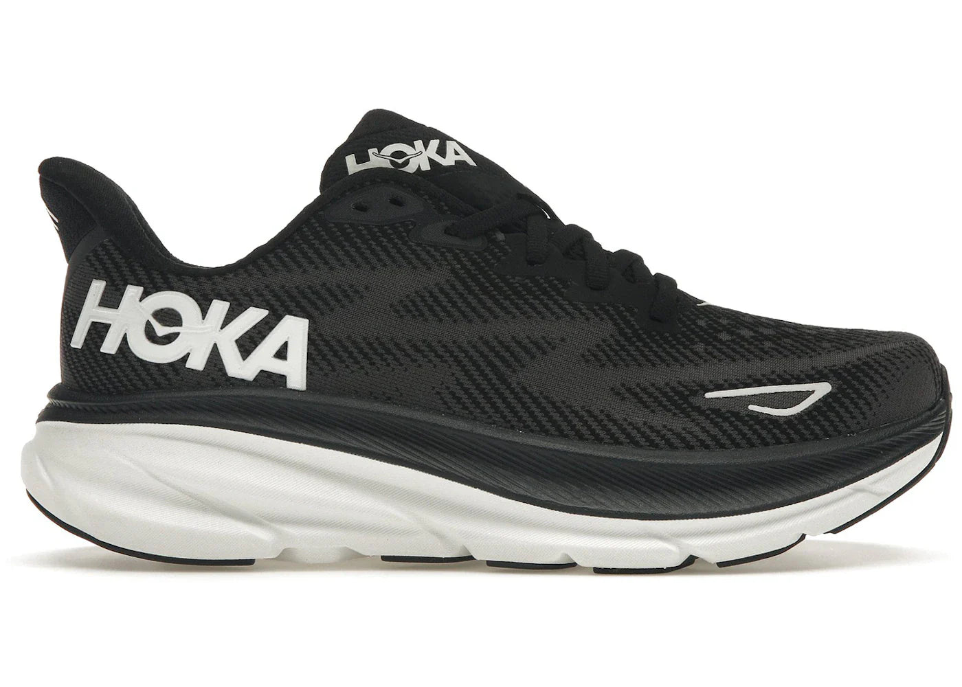 Hoka One One Clifton 9 Black White Womens
