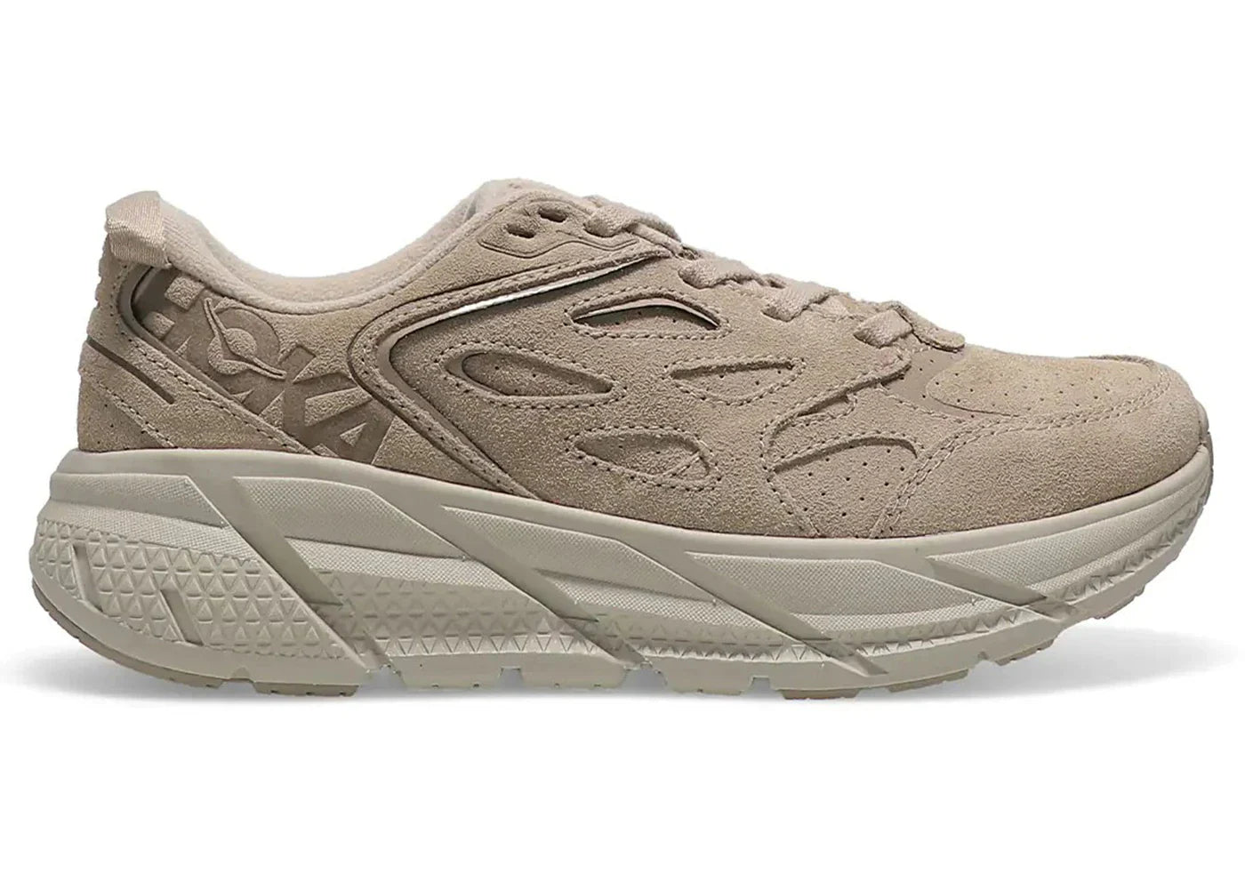 Hoka One One Clifton L Suede Simply Taupe Pumice Stone All Gender