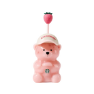 Starbucks Pink Bearista Glass Tumbler Cup