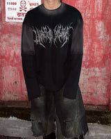 UNREBORN PROJECT Metal Logo Oversized Full Sleeve Tshirt - dawntown