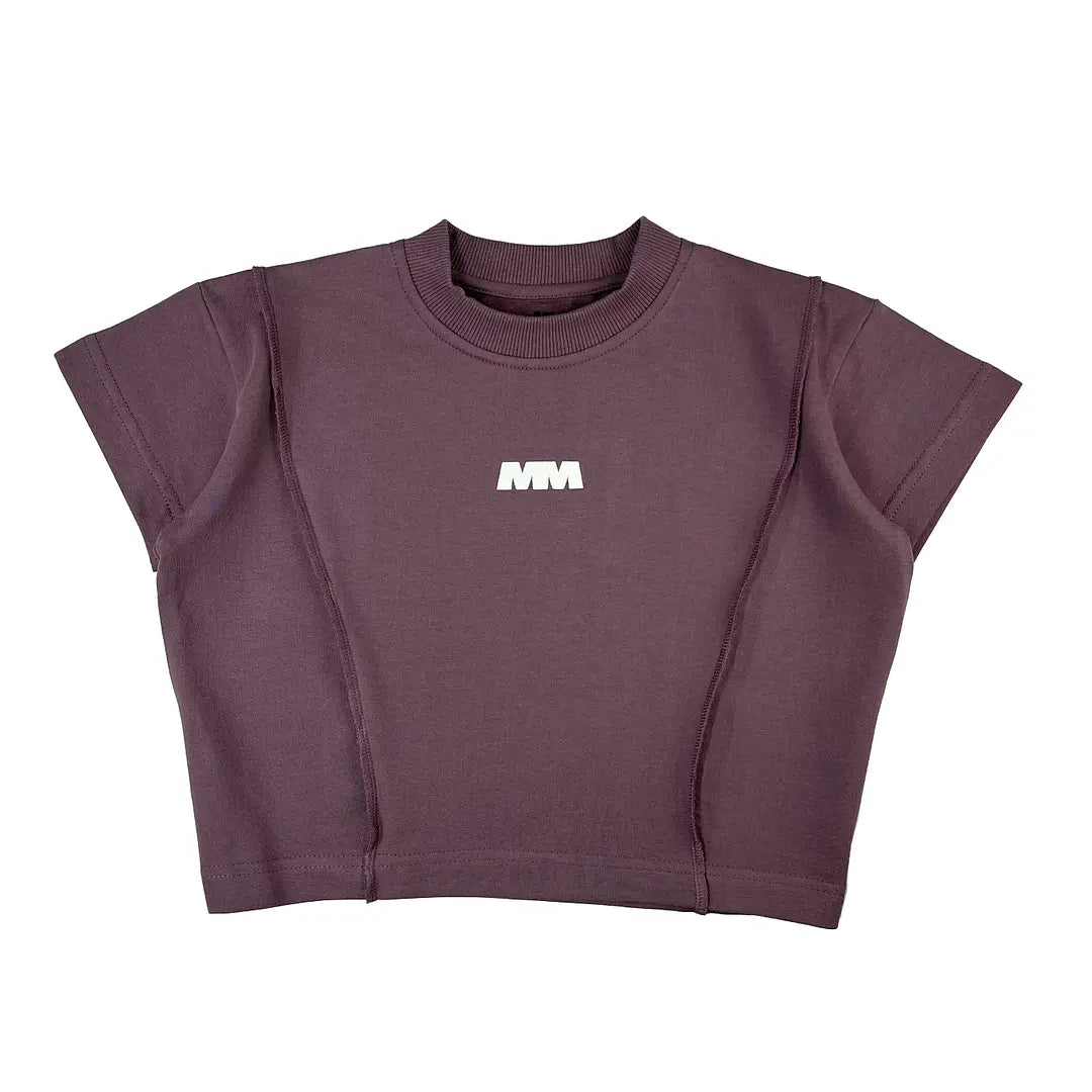 WAVE CROPPED T-SHIRT (Old Lavender)