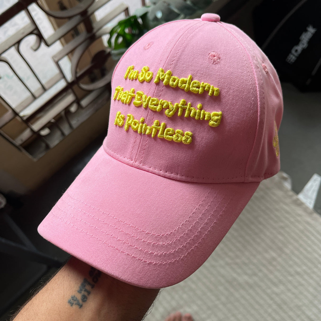 Pointless // Baby Pink Baseball Cap