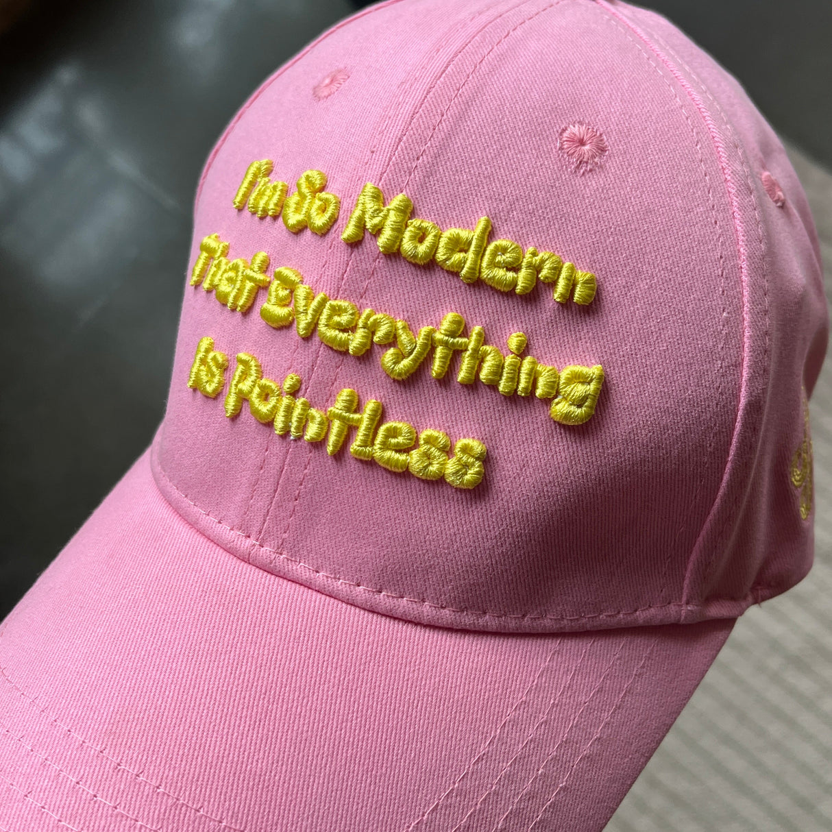 Pointless // Baby Pink Baseball Cap