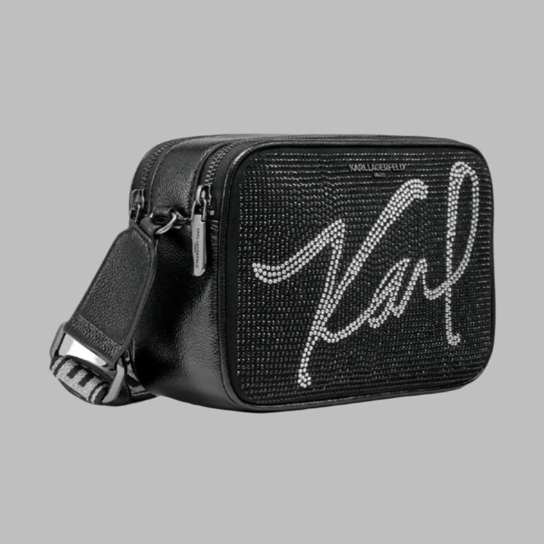 Karl Lagerfeld Maybelle script karl crossbody black