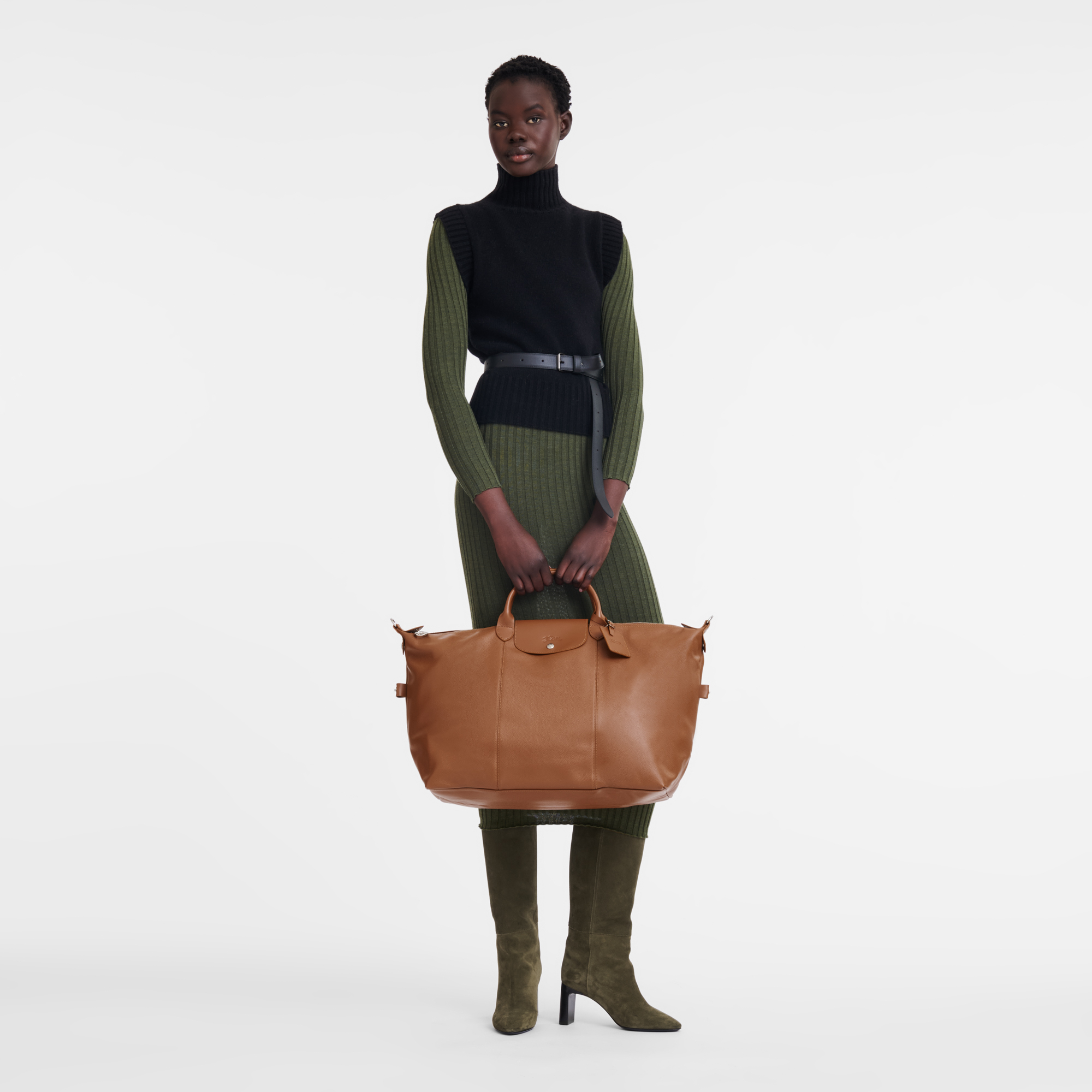 Longchamp Le Foulonné L Travel bag Caramel