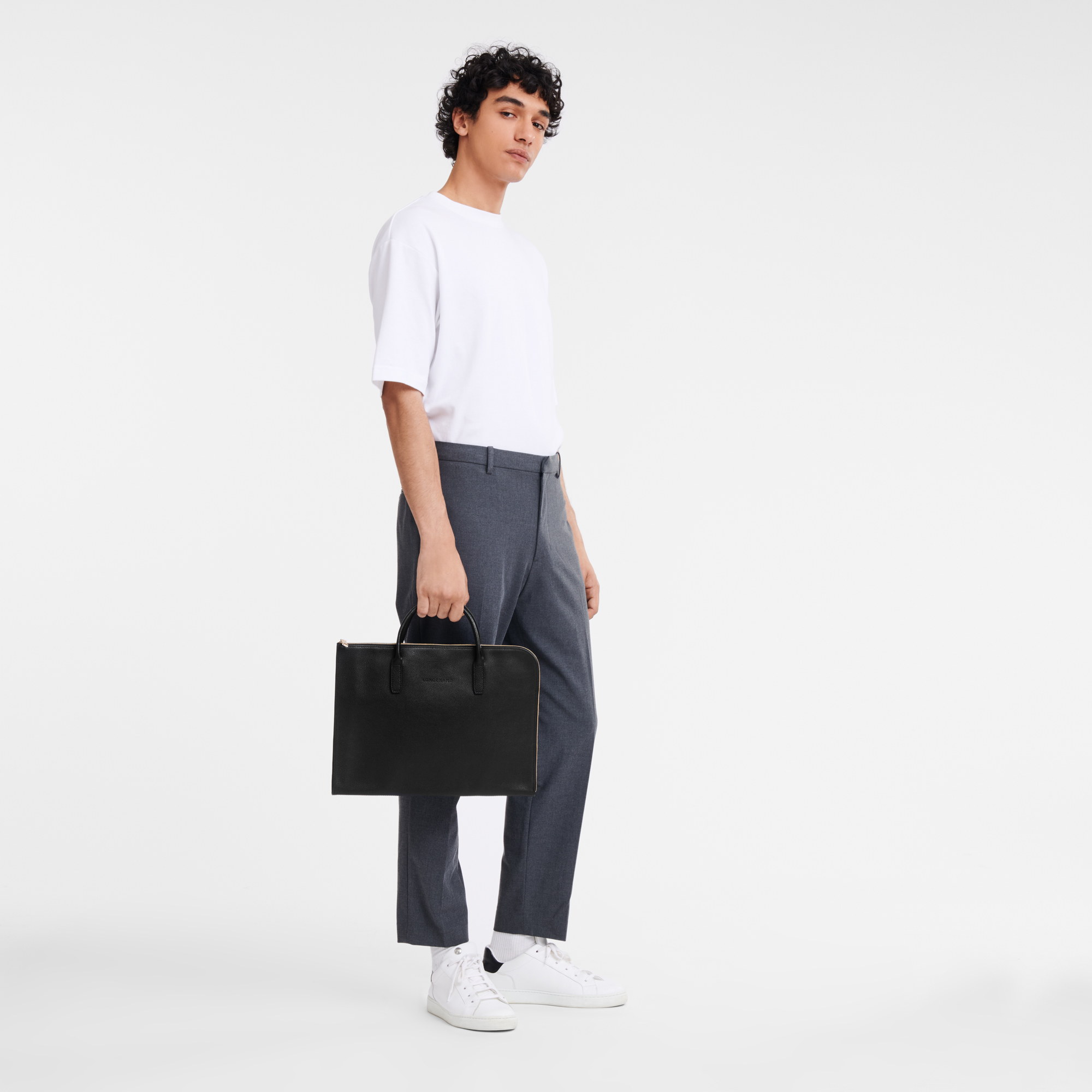 Longchamp Le Foulonné S Briefcase Black