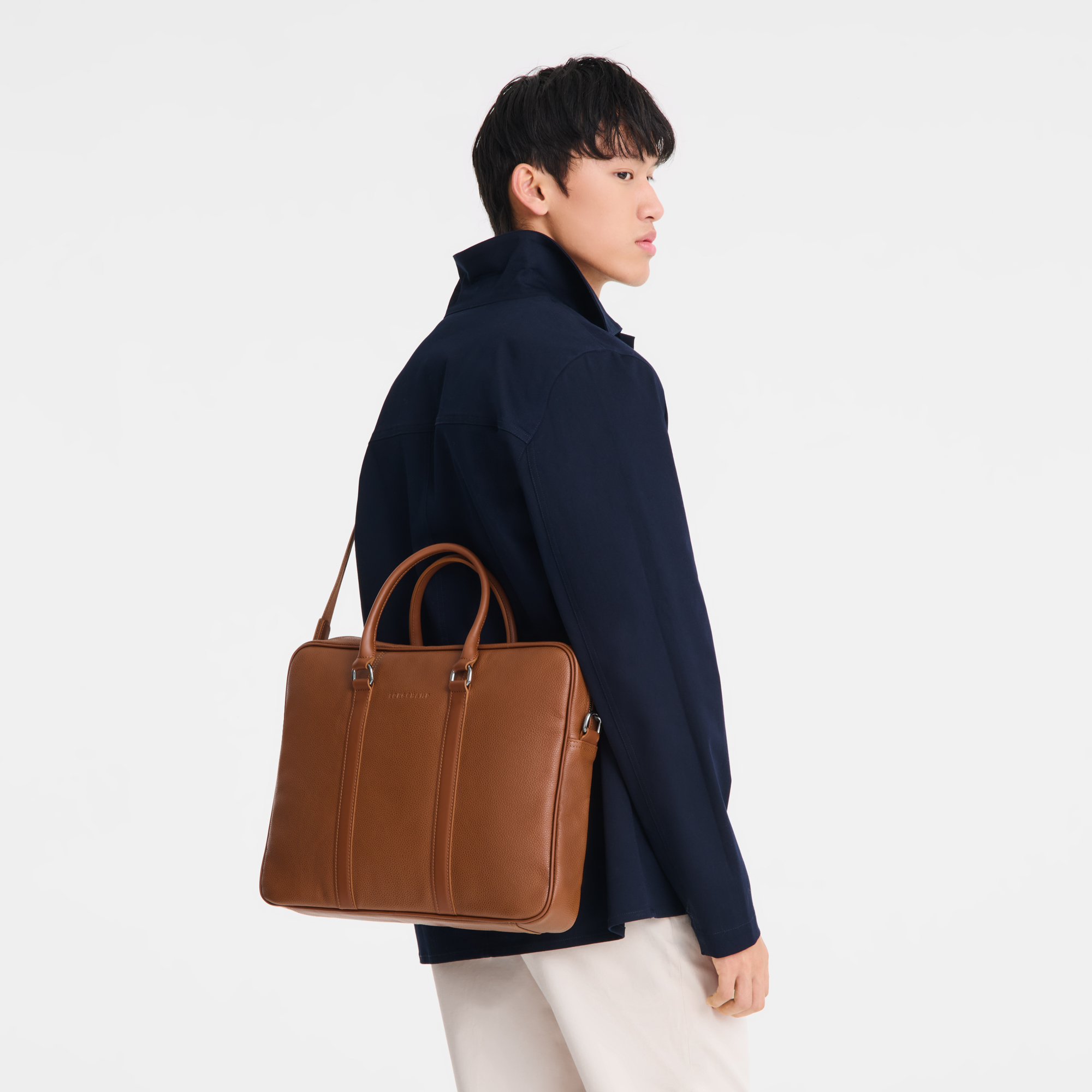 Longchamp Le Foulonné S Briefcase Caramel