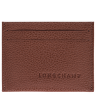 Longchamp Le Foulonné Card holder Coffee