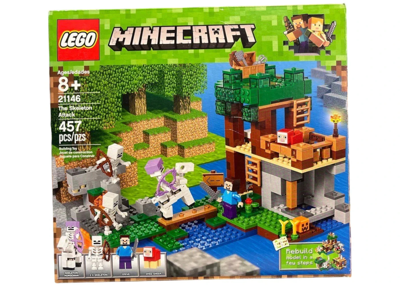 Lego Minecraft The Skeleton Attack Set 21146