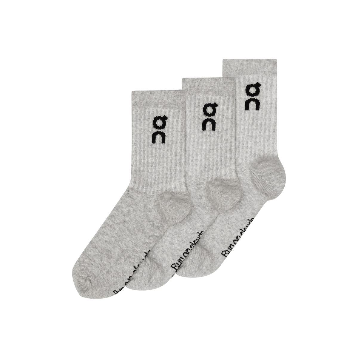 On Running Logo Sock High 3P Heather Gray