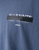 All Saints Redact Oversized Embroidered Logo T-Shirt 'AMALFI BLUE'