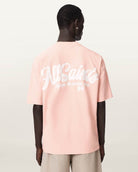 AllSaints Odyssey Oversized Short Sleeve Crew T-Shirt – Blushed Pink