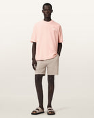 AllSaints Odyssey Oversized Short Sleeve Crew T-Shirt – Blushed Pink