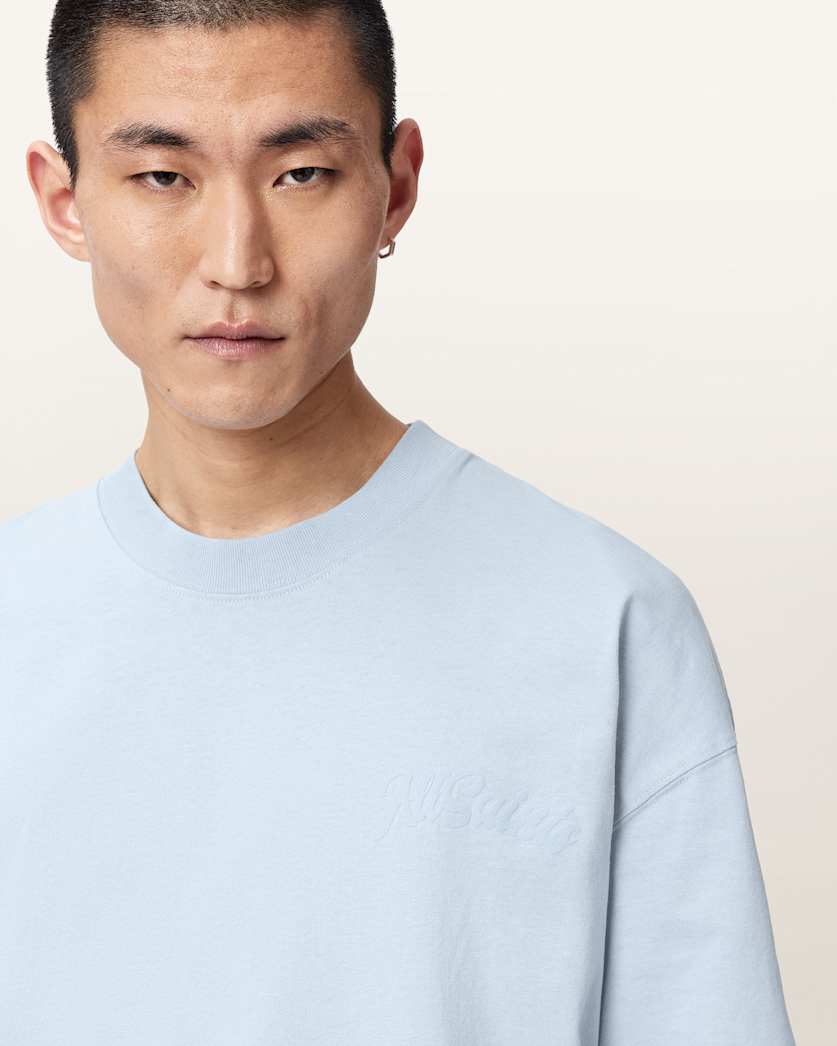 AllSaints Odyssey Oversized Short Sleeve Crew T-Shirt – Salton Blue