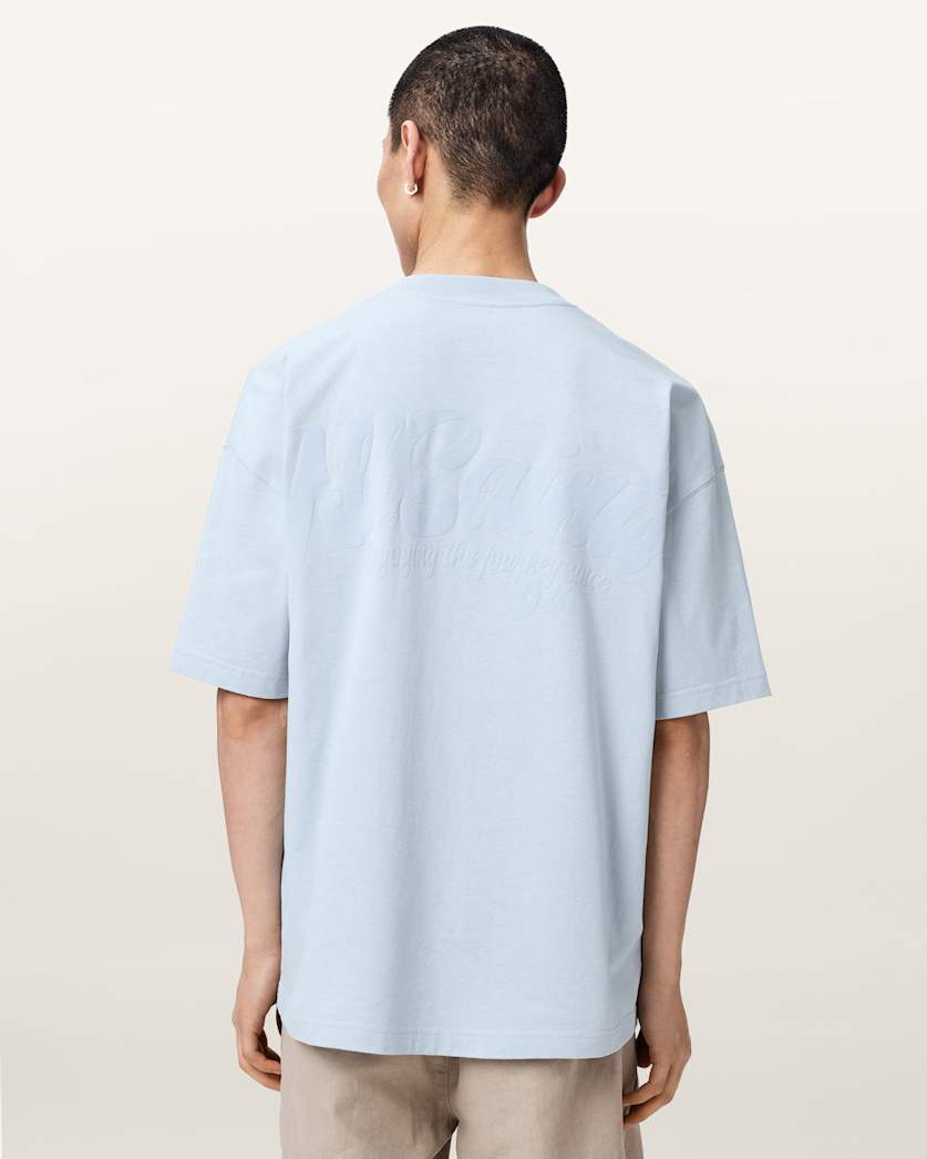 AllSaints Odyssey Oversized Short Sleeve Crew T-Shirt – Salton Blue