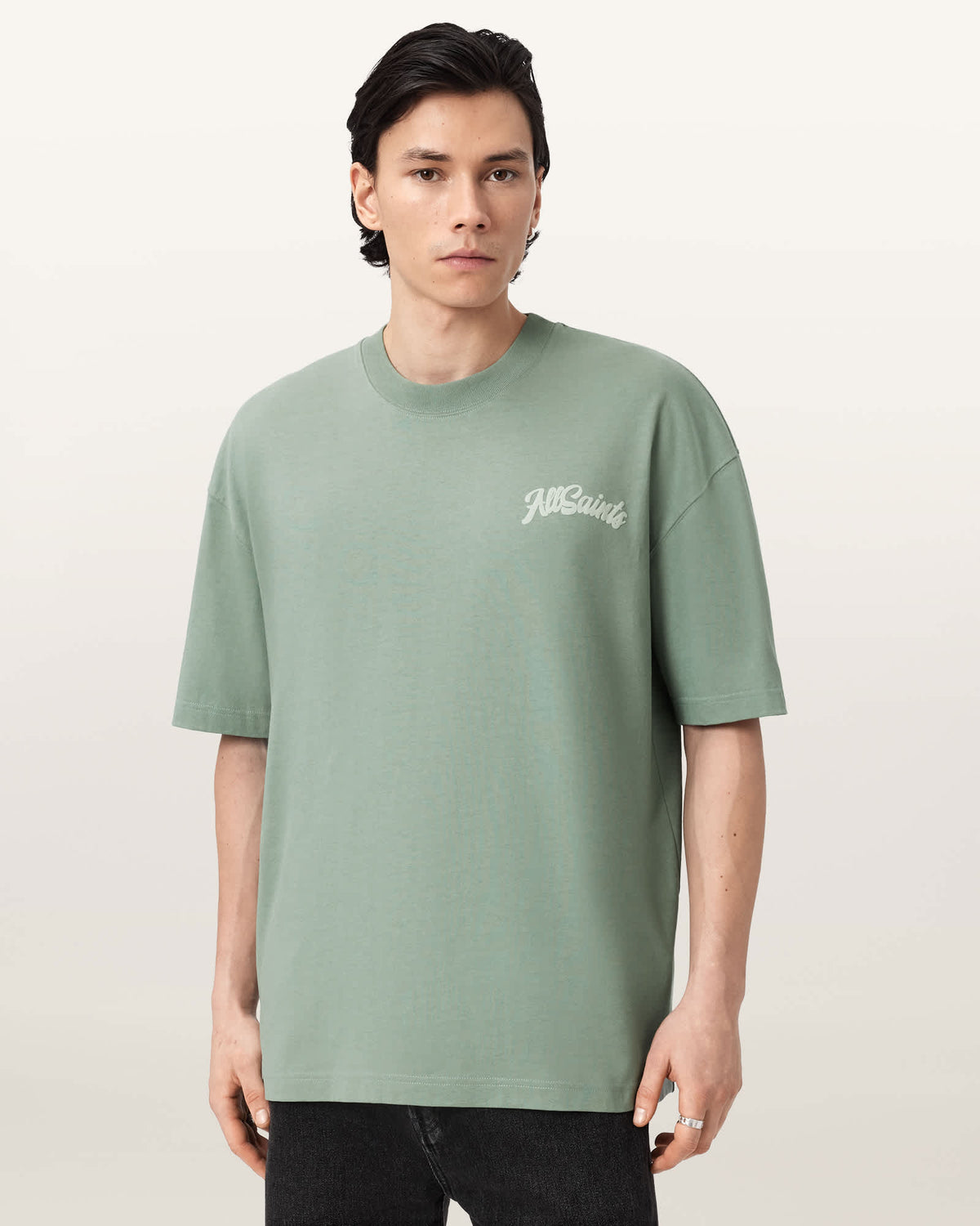 AllSaints Odyssey Oversized Short Sleeve Crew T-Shirt – Spring Green