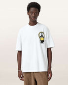 AllSaints Screwed Short Sleeve Crew T-Shirt - Optic White