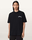 AllSaints Descent Oversized Graphic T-Shirt – Washed Black