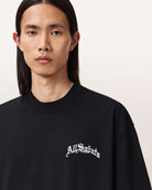 AllSaints Descent Oversized Graphic T-Shirt – Washed Black