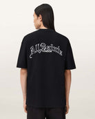 AllSaints Descent Oversized Graphic T-Shirt – Washed Black