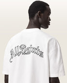 AllSaints Descent Oversized Graphic T-Shirt – Ashen White