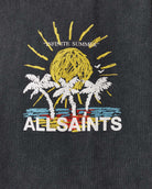AllSaints Cove Crayon Graphic Oversized T-Shirt – Washed Black