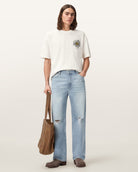 AllSaints Petals Boxy Short Sleeve Graphic T-Shirt – Chalk White