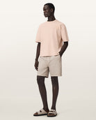 AllSaints Insignia Short Sleeve Cotton T-Shirt – Crystal Pink
