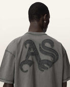 AllSaints Insignia Short Sleeve Cotton T-Shirt – Washed Black