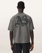 AllSaints Insignia Short Sleeve Cotton T-Shirt – Washed Black