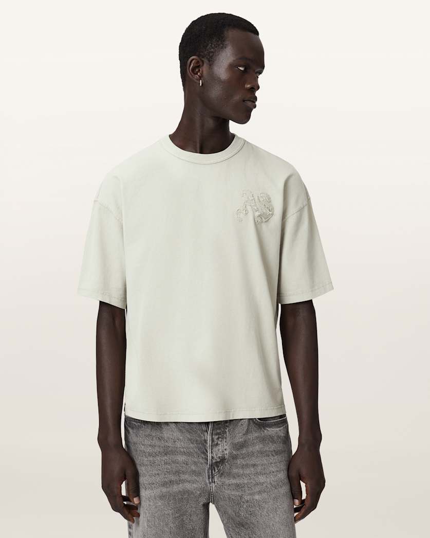 AllSaints Insignia Short Sleeve Cotton T-Shirt – Sea Green