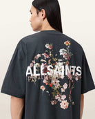 AllSaints Valen Oversized Graphic T-Shirt – Washed Black