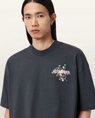 AllSaints Valen Oversized Graphic T-Shirt – Washed Black