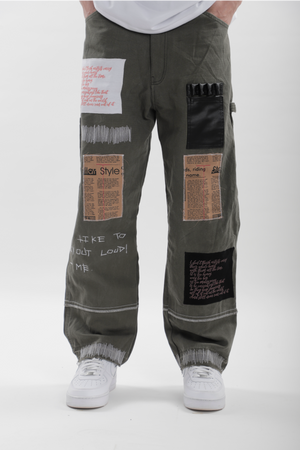 Earthtone Olive Upcycled Denims