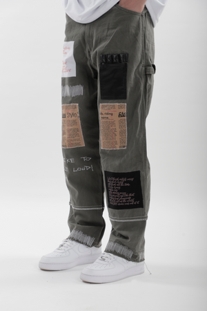 Earthtone Olive Upcycled Denims