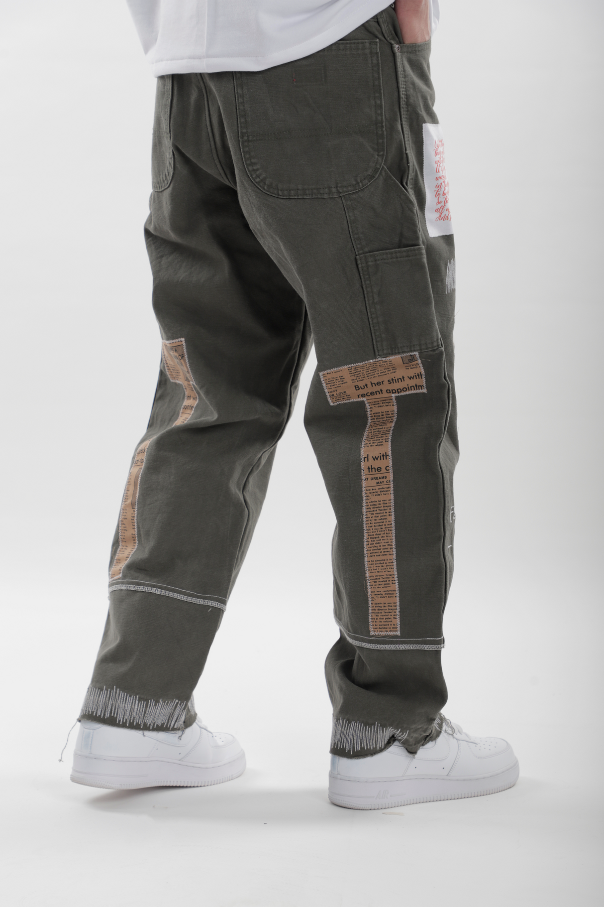 Earthtone Olive Upcycled Denims