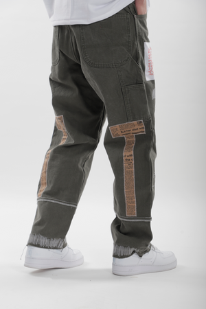 Earthtone Olive Upcycled Denims